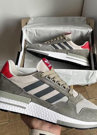 Adidas zx 500 grey/white/red 2