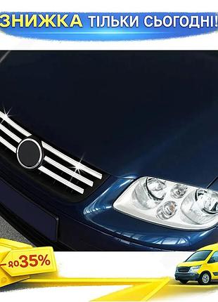 Накладки на решітку для volkswagen polo 2001-2003 хромовані з нержавіючої сталі самоклейка для тюнінгу а ku-22
