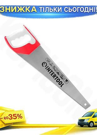Ku ножовка по дереву universal fit intertool 450 мм тройная заточка 11t для столярных работ ручной инс uni2l_k