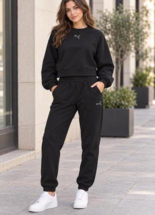 Жіночий спортивний костюм puma зі світшотом і джогерами, розмір m