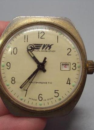 Наручные часы vk karl-mark-stand gdr календарь гдр не на ходу размер 3,7х3,4 см №14701