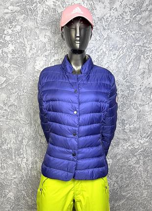 Jan mayen куртка пуховик 50 l-xl женская стёганая демисезонная синяя