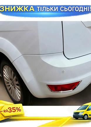 Накладки заднего рефлектора хромированные для ford focus ii 2008-2011 2шт защитные элементы для бампера ku-22