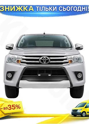 Передняя накладка v2 abs для toyota hilux 2015-2019 тюнинг бампера защита от повреждений ku-22
