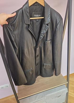​шкіряний піджак куртка torus leather, натуральна шкіра, р. m/l (unisex)