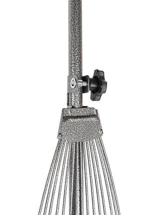 Ku грабли веерные mastertool universal fit 15 прутьев с металлической ручкой для сада и огорода садовы uni2l_k 4