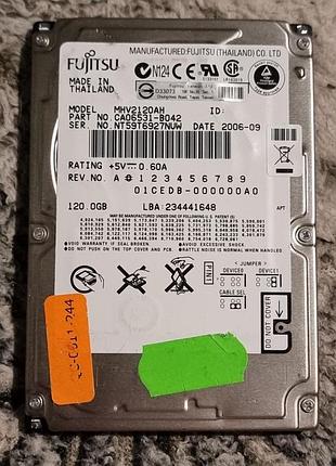100% ide hdd 2.5 120 гб fujitsu 5400 30.9/30.9 жесткий диск mhv2120ah фуджицу ata pata