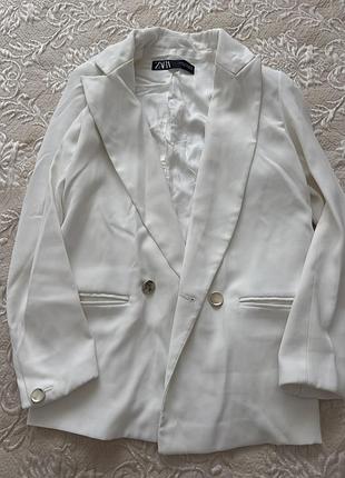 Піджак білий zara xs