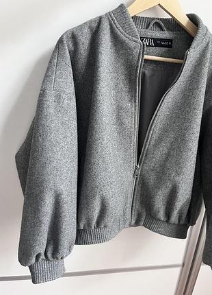 Сірий бомбер zara 3