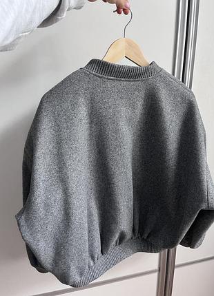 Сірий бомбер zara 4