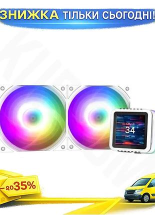 Ku система рідинного охолодження universal fit zalman alpha 2 ds white argb для процесора з дисплеєм 2 uni2l_k