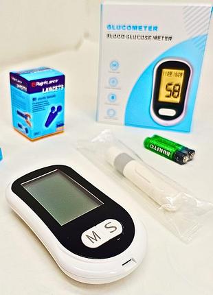Глюкометр glucose meter с тест-полосками 50 шт, прибор для измерения сахара в крови