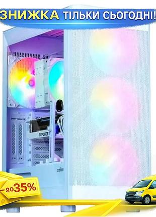 Ku корпус zalman i4 universal fit tg white midi tower без бп для atx rgb вентиляция для компьютера игр uni2l_k