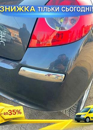 Накладка на задний бампер уголки хром для renault clio iii 2005-2012 года защита от повреждений самоклей ku-22