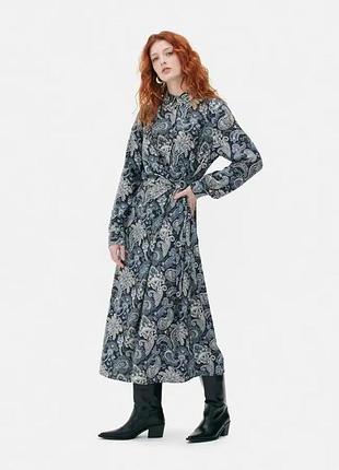 Платье primark с принтом пейсли и пояском 2