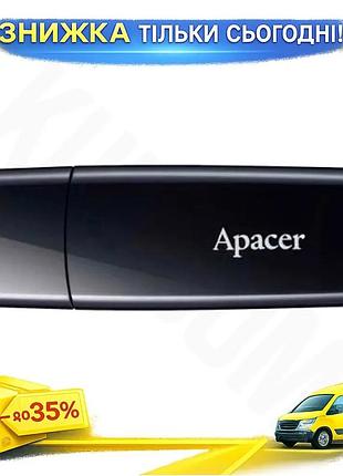 Ku флеш накопичувач usb universal fit 32гб apacer чорний usb 2.0 для зберігання даних пам'ять для комп uni2l_k