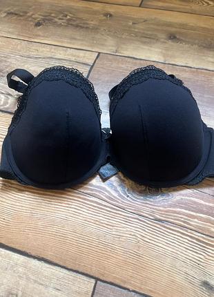 Бюстгальтер черный m&s на косточках и паралоне 80 е