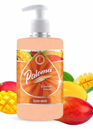 Жидкое мыло paloma тропический манго 500мл крем-мыло для ухода за кожей с фруктовым ароматом очищающее с ku-22