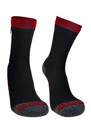 Шкарпетки водонепроникні dexshell running lite socks xl, червоні смужки