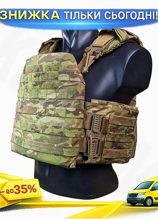 Плитоноска sof store 27х33см cordura 1000d мультикам для защиты и комфорта ku-22