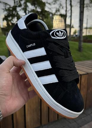 Кроссовки adidas campus, черно-белые