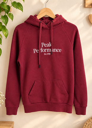 Оригинальное бордовое худи peak performance (original hood)