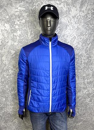 Inoc кофта ветровка 52 l-xl размер трекинговая на флисе стёганая синяя