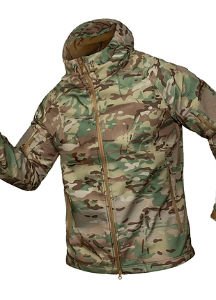 Ku куртка мужская теплая universal fit cm stalker softshell мультикам для военнослужащих осенняя камуф uni2l_k 3