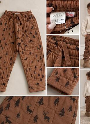 Теплі штани нові zara 4-5 104 110