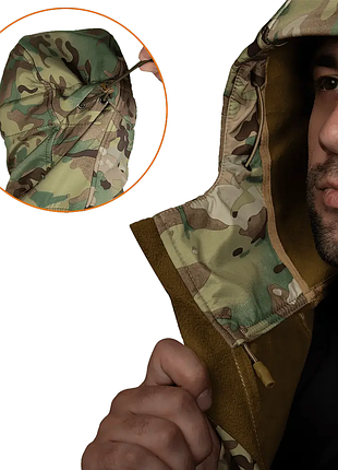 Ku куртка мужская теплая universal fit cm stalker softshell мультикам для военнослужащих осенняя камуф uni2l_k 4