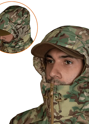 Ku куртка мужская теплая universal fit cm stalker softshell мультикам для военнослужащих осенняя камуф uni2l_k 6