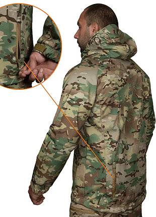 Ku куртка мужская теплая universal fit cm stalker softshell мультикам для военнослужащих осенняя камуф uni2l_k 8