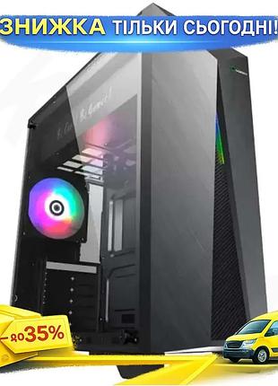 Ku корпус gamemax nova universal fit n6 black midi tower для пк atx micro atx mini itx з argb підсвічу uni2l_k