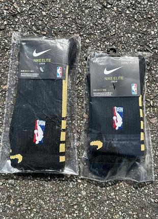 Шкарпетки баскетбольніе nba nike elite crew (высокие/низкие) чорно-жовті