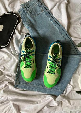 Кроссовки nike wildhorse 6 в ярко-салатовом цвете (barely volt) с голубой пяткой 45 (29см.) 📏29см.