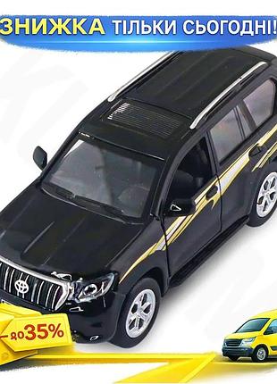 Ku автомодель toyota prado universal fit чорна колекційна машинка 1:40 для дітей від 3 років з металев uni2l_k