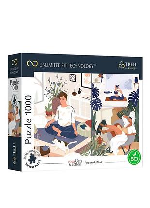 На зображенні показано пазл «душевний спокій» (peace of mind) із серії unlimited fit technology (uft) бренду trefl на 1000 елементів.