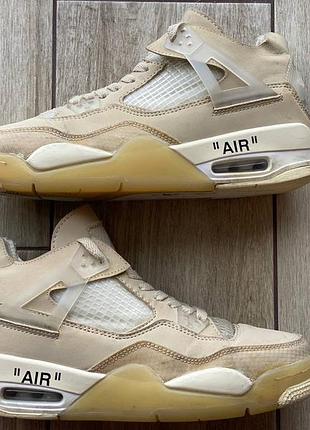 Кросівки off-white x nike air jordan 4 retro "sail"