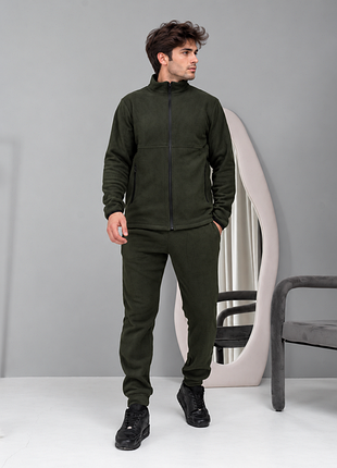 Мужской теплый флисовый костюм polar | кофта на молнии + штаны xs-2xl