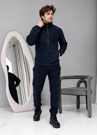 Мужской теплый флисовый костюм polar | кофта на молнии + штаны xs-2xl