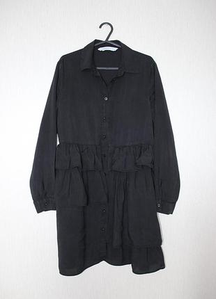 Чорна сукня сорочка від бренду zara розмір м