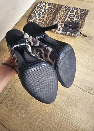 Кожаные леопардовые ботильоны gianmarco lorenzi оригинал 5