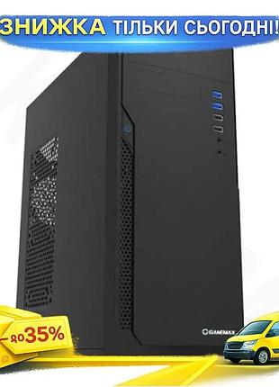 Ku корпус gamemax midi universal fit tower черный 400 вт для пк atx micro atx mini itx системный блок uni2l_k