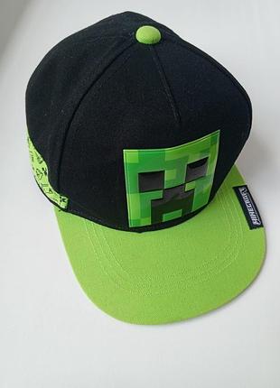 Кепка-снепбек minecraft «кріпер» від primark (7-10 років) — ідеальний стан!