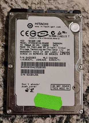99% hdd 2.5 160 гб hitachi 5400 хитачи 43.6/44.7 hts543216l9sa00 жесткий диск