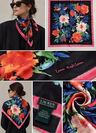 Розкішна шовкова хустка lauren ralph lauren , оригінал, натуральний шовк