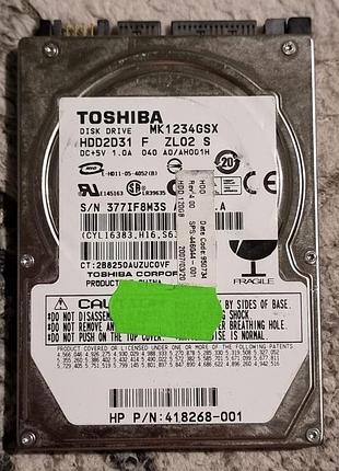100% hdd 2.5 120 гб toshiba 5400 тошиба 27.3/17.5 mk1234gsx жесткий диск
