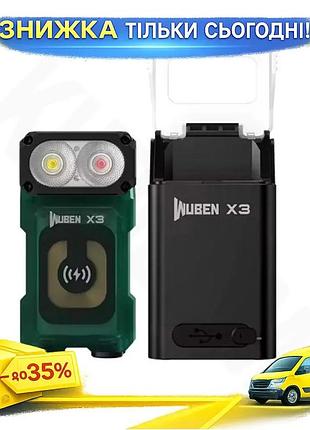 Ku фонарь wuben edc universal fit 700лм с красным светом беспроводная зарядка для активного отдыха и т uni2l_k