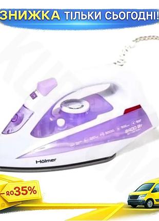Ku праска holmer 2400w universal fit з тефлоновим покриттям паровий удар 120 г/хв вертикальне відпарюв uni2l_k