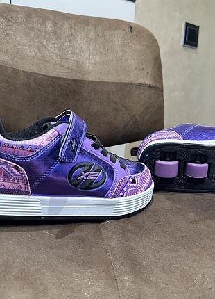 Кросівки для дітей heelys з роликами, фіолетові кроссовки-ролики
